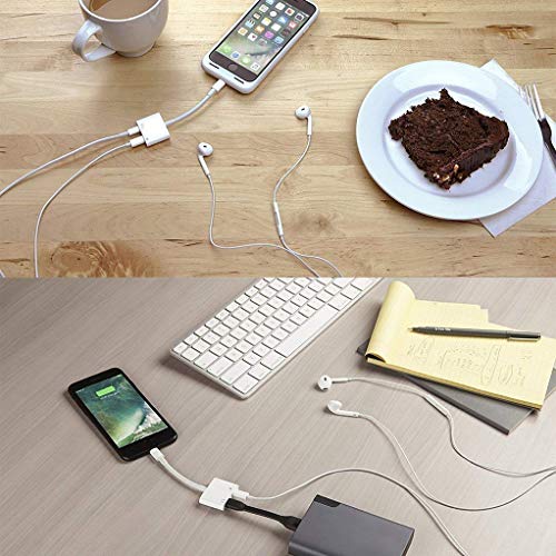 image for Ambrrhty Headphone Adapter 3.5mm Jack Aux Audio Dongle Adapter Charger