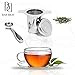 Tea Infuser Strainer + Spoon by Bar Brat ™ / Premium Micro Filter Stainless Steel Steeper / 130 Cocktail Shaker Ebook Included