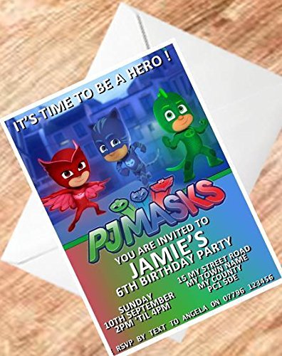 Pj Masks Design 2 Invito Per Compleanno 250 Gmq Inviti