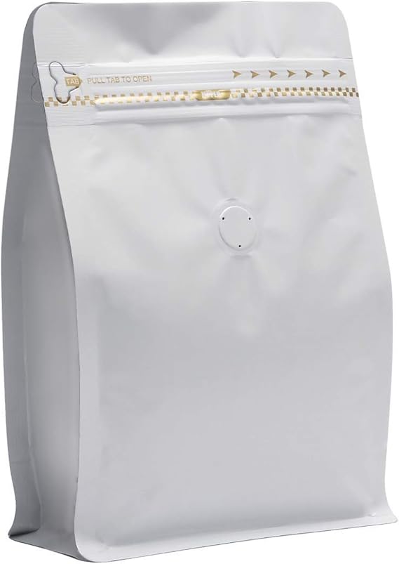 30 Count ½lb/8oz Stand Up Coffee Bag/Flat Bottom Pouch with