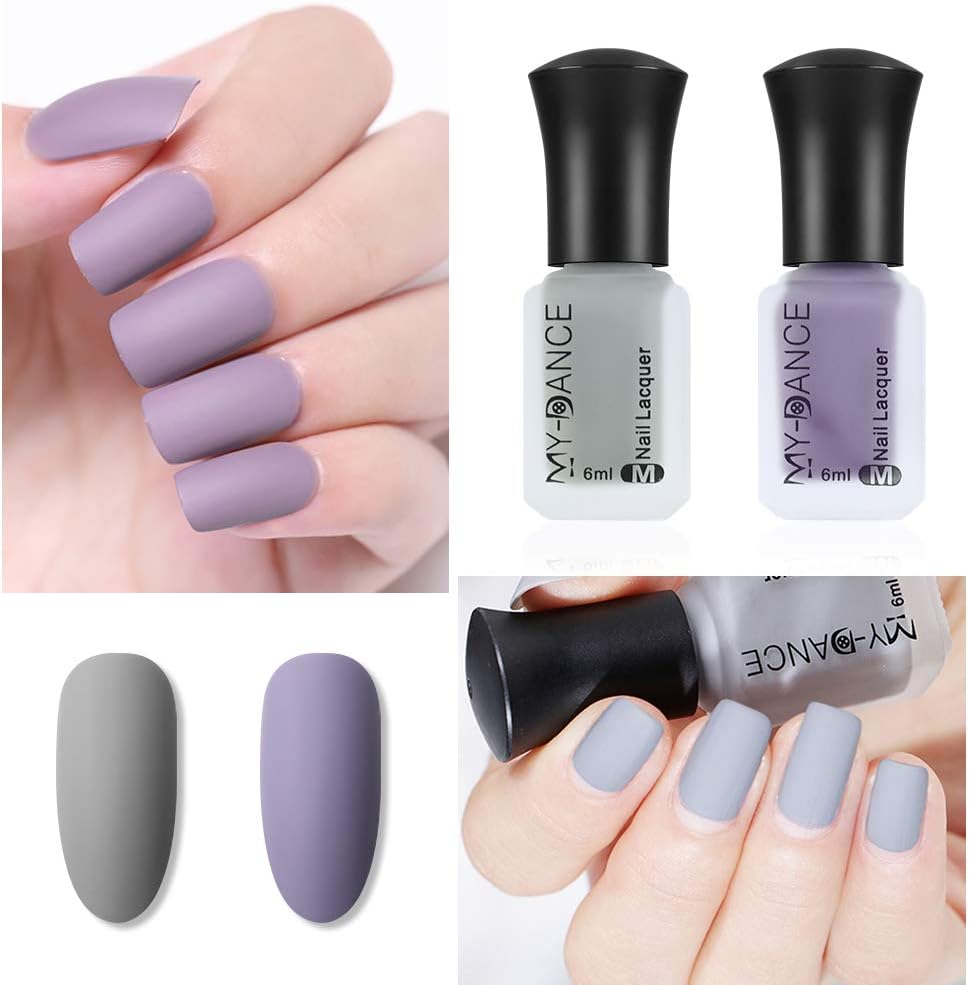 Ownest 6 Colors Matte Nail Polish Set, Mist Effect Matte Velvet Nail Polish, Long Lasting Velvet Nail Polish Nail Art-#A : Beauty