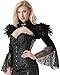 Alivila.Y Fashion Corset Womens Flannel Long Sleeve Steampunk Retro Jacket Shrug 21671-Black-S