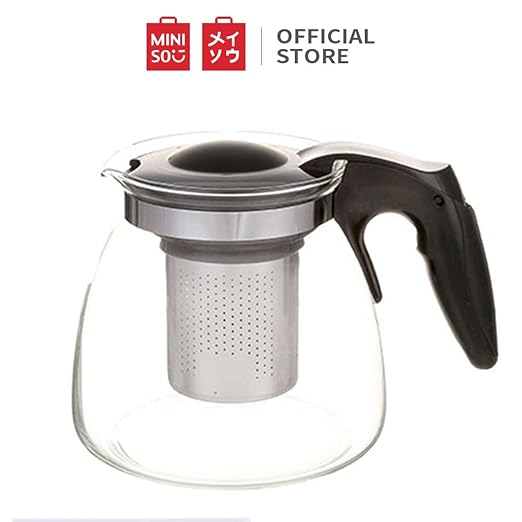 Buy MINISO Glass Stainless Teapot 900mlBlack with Removable Infuser