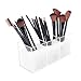 Vencer Makeup Brush Holder Organizer | 3 Slot Acrylic Cosmetics Brushes Storage Solution with Diamond beads,Clear VMO-036