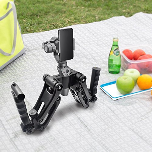 STARTRC Ronin S Z Axis Flexiable Damping Spring Dual Handle Grip Bracket for Ronin S,MOZA Air 2, ZHIYUN Crane 2/Plus/V2 FEIYU AK2000/4000 and More 3 Axis Gimbal Stabilizer