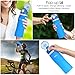 MoKo Collapsible Water Bottle, 750ml Unbreakable Foldable Leak Proof Silicone Sports Bottle, Medical Grade Silicone, BPA Free, FDA Approved, BLUE