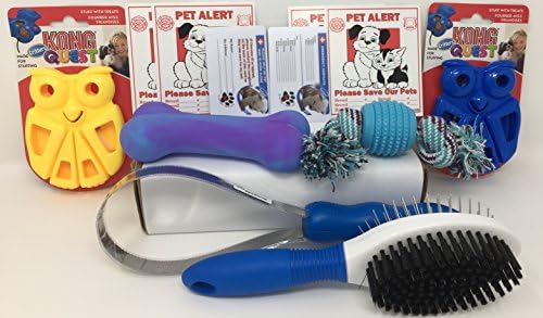 Puppy Surprise Puppy Supplies Kit with Kong Puppy Chew Toys, De-shed &amp; Brush Puppy Accessories, Safety Set &amp; more Puppies Toys