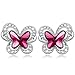 Kate Lynn Christmas Earrings Gifts for Women Purple Crystals Butterfly Hypoallergenic Stud Earrings Jewelry for Women Birthday for Anniversary Christmas Valentine Gifts for Her Gifts for Girl