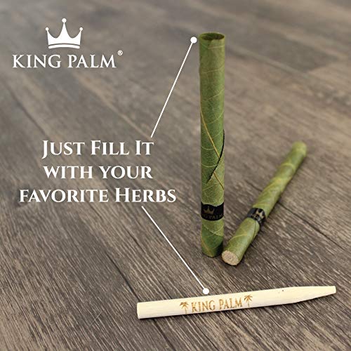 Organic Pre Rolls, Tobacco & Chemical Free, Super Slow Burning, 100% Real Palm Leaf, Just Fill It (10 Slims)