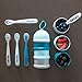BEABA Baby's First Foods Spoon Set, Original Silicone Baby Spoons, Baby Essentials, Baby Spoons, Pack of 4 Baby Gift Set, BPA Lead & Phthalate Free, Rain