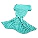 Maxchange Mermaid Blanket, Handmade High Density Crochet Mermaid Tail Blanket,Recommend Adult Size for Who is Over 5 Feet, Soft and Warm Gift for Girl, Girlfriend and Daughter