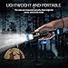 Wsky LED Tactical Flashlight, Best S1800 High-powered Flashlight, Zoomable, 5 modes, Water Resistant, Handheld Light, High Lumen Outdoor, Hiking, Camping, Emergency Flashlights (Battery not included)