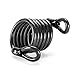 Etronic Security Self Coiling Lock M6L Looped End Cable, 6-Feet x 3/8-Inch