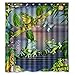 KXMDXA Custom Cartoon Butterfly Frog Green Leaves Fabric Bathroom Shower Curtain with Hooks 66 x 72 Inches