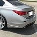 Rear Bumper Lip Compatible with 2014-2023 Infiniti Q50, Black ABS Rear Lip Finisher Under Chin Spoiler Splitter Valance Underbody Bumper Fascia by IKON MOTORSPORTS