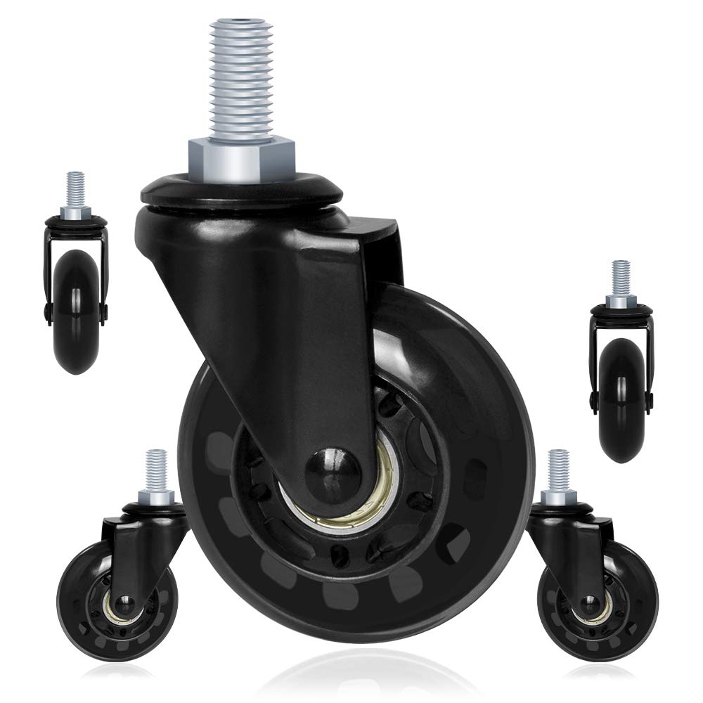 Buy Chair Caster Wheels for Carpet by 8T8, Set of 5, Heavy Duty Rubber