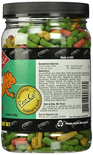 Rep-Cal SRP00815 Adult Bearded Dragon Pet Food, 16-Ounce