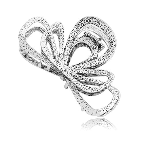 IPINK Women's Vintage Metal Claw Hair Clip Antique Silver,Champagne (003)