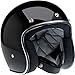 Biltwell Bonanza Half Helmet (Gloss Black, Medium)