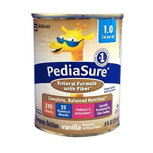 Pediasure Liquid Enteral Formula Institutional-Use with Fiber, Vanilla - 8 Oz / can, 24 / Case
