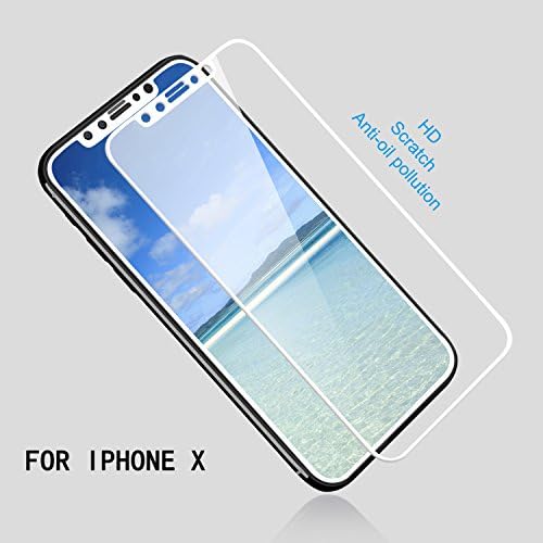 IPhone X Screen Protector Toptrade IPhone X 5D Curved Anti-Bubble Ultra HD Tempered Glass Case friendly Screen Protector for IPhone X (White)