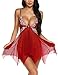Klier Women One Piece Lace Sleepwear Halter Chemise Mini Sleep Dress