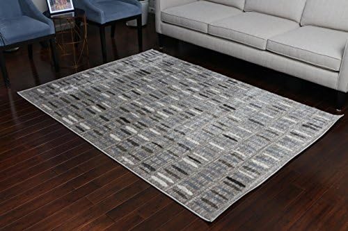 London Collection Oriental Carpet Area Rug Silver Grey Blue 5001BE 2x3 2'2x2'7