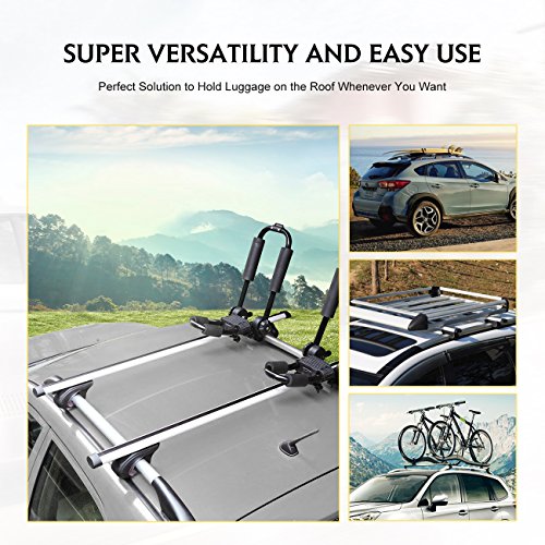 AUXMART 54" Universal Roof Rack Cross Bars Roof Top Aluminum Cargo Rack Crossbar - 68KG/150LBS 2 Pcs