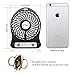 OPOLAR Rechargeable Handheld Mini USB Fan, Desk and Outdoor Fan,with 2200mAh Battery and Side Light-Black (3 Settings, 3.9ft Cable) for Travel, Home and Office-F101B