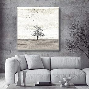 Framed Home Artwork A Lonely Tree for Living Room Bedroom