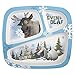 Zak Designs Frozen Olaf Melamine Bowl & Olaf/Sven 3-Section Melamine Plate (Plate & Bowl, Frozen Girl & Olaf)