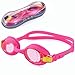 USHAKE Girl Kid Child Swim Goggle, Anti-Fog UV Protection Hypoallergenic Silicone Gaskets Kid Child Swimming Goggles for Kids and Early Teens (Pink)