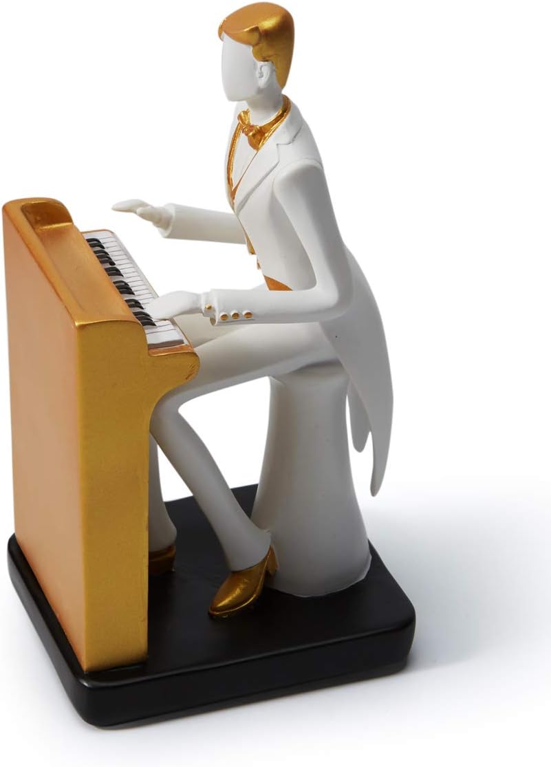 AmoyArt Figurine Statue Musical Piano Gifts Music Decor Musician Rock
