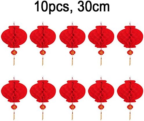 Chinese Red Lanterns, 12" (30 cm) 10 pcs (More Size) For New Year, Chinese Spring Festival, Wedding, Festival, Restauran Decoration - 100% Satisfaction Guarantee!