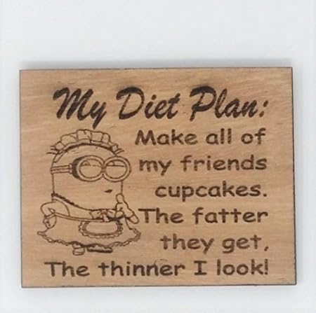 Personal Engraving Imán para Nevera con Texto en inglés My Diet ...