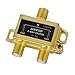 Antop Low-Loss 2 Way Coaxial Splitter for TV Antenna and Satellite 18K Gold-Plated Chassis 2GHz - 5-2050MHz All Port DC Power Passing primary