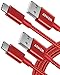 Anker Cable [2 Pack, 6FT], USB A to USB C Cable for iPhone 17 Series,Samsung Galaxy S10 S10+, LG V30, Beats Fit Pro and More (Red)