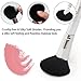 Qivange Makeup Brushes, Synthetic Foundation Eyeshadow Fan Brushes Set with Cosmetic Bag(12pcs,Silver)