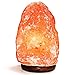 Natural Himalayan Salt Lamp. Hand Carved With Elegant Wood Base (Single Lamp)
