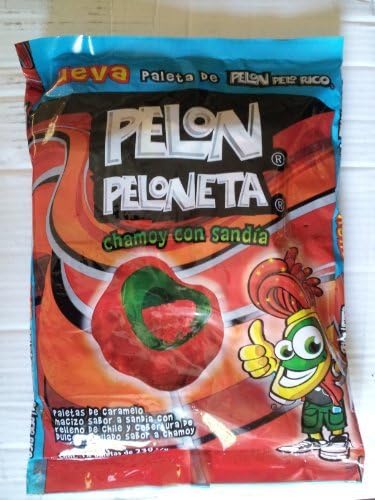 Pelon Peloneta Chamoy Con Sanida (Chamoy with Watermelon Flavor) Lollipop by Pelon Pelo Rico