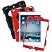 ACEGUARDER Apple Ipad Mini 2 Case Waterproof Rainproof Shockproof Kids Proof Case for Ipad Mini 2 (Gifts Outdoor Carabiner + Whistle + Handwritten Touch Pen) (BLACK/RED)