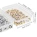 eBoot 800 Pieces Map Tacks Push Pins Round Plastic Head with Stainless Steel Point, 0.16 Inch Head (Silver/Gold)