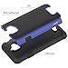 OEAGO Hybrid Dual Layer Rubber Plastic Impact Defender Rugged Slim Hard Case Cover Shell for Coolpad-Catalyst - Blue