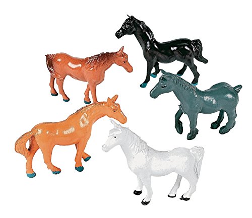 Horse Figurines (24 Pieces) Plastic. Size: 2 1/4" - Horses Figures