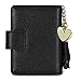ZOOEASS Women's Mini Credit Card Case Wallet with ID Window and Card Holder purse 9 Colors(Black)