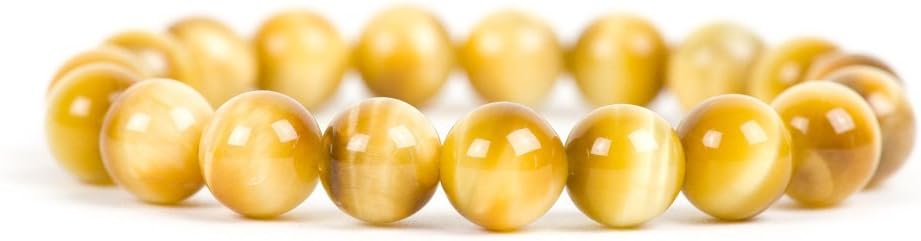 Honey Yellow Tiger's Eye Bracelet, Natural Gemstone Bracelet