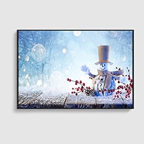 Framed Canvas Home Artwork Decoration Merry Christmas Canvas Wall Art for Living Room, Bedroom - 16x24 inches