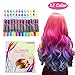Vimpro Hair Chalk, 12 Color Temporary Hair Chalk Hair Dye Pen Temporary Hair Color Temporary Non-Toxic Washable Hair Coloring Chalk for Girls, Party, Cosplay, Halloween Present