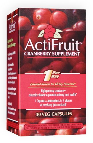 Enzymatic Therapy Actifruit Cranberry Supplement 30 Veg Capsules, Bottle (Pack of 2) Enzymatic Therapy Actifruit Cranberry Supplement 30 Veg Capsules, Bottle (Pack of 2)