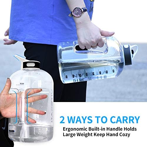 128OZ/1 Gallon Water Bottle with Straw Motivational Water Bottle with Time Marker, Large Water Bottle 128 Oz Water Bottle, Big Water Jug for Sports Water Bottles 5 51%2B9URq